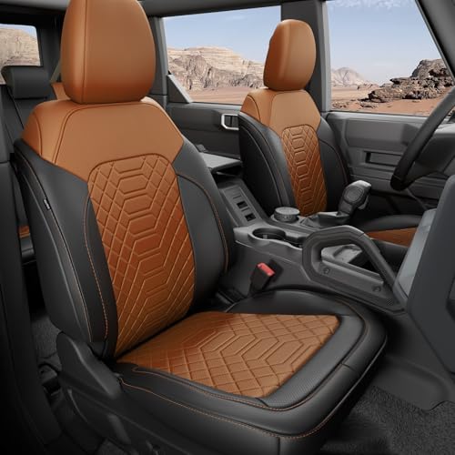 Housses de siège Ford Bronco 4 portes de 2021 à 2024 avec ensemble complet en similicuir