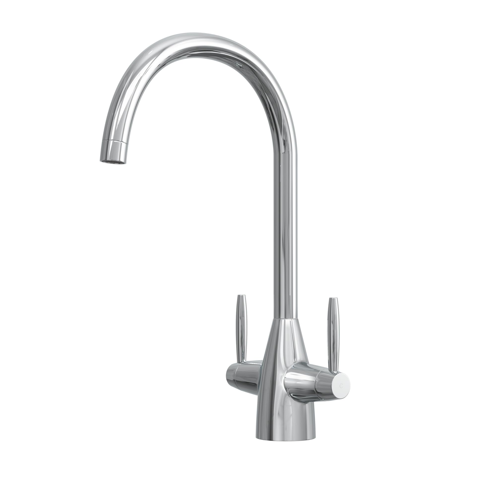 Liquida AST83CH Chrome Dual Lever Swivel Spout Kitchen Mixer Tap