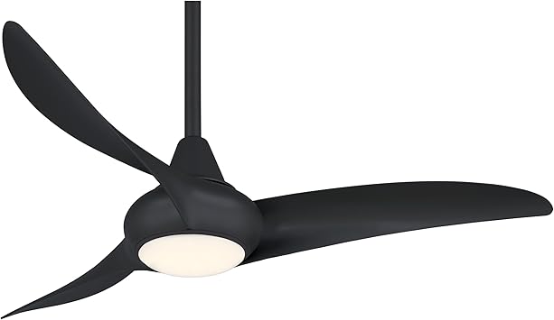 Minka-Aire F845-CL Light Wave 44" Ceiling Fan with LED Light and Remote Control in Coal Finish