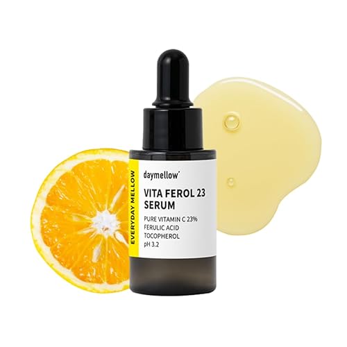 daymellow Vita Ferol 23 Serum 0.67fl.oz/0.7 fl oz, suero facial de vitamina C, vitamina C 23%, centella, glutatión, iluminador, para pieles