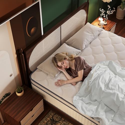 Image of King Size Mattress - 14 Inch Memory Foam Mattress in a Box for Pressure Relief & Motion Isolation with Individual Pocket Spring, Medium Firm, CertiPUR-US Certified, Fiberglass Free