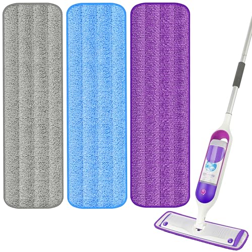 3 Pack Reusable Mop Pads for Swiffer PowerMop, Super Absorption, Multi