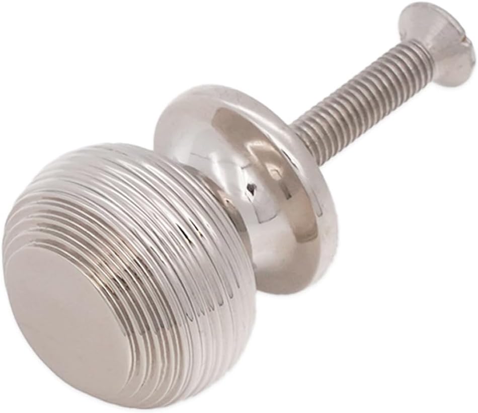 Solid Brass Old Style Beehive Bloxwich Cabinet Drawer Chest Knobs Pulls Nickel Finish (Beehive Small)