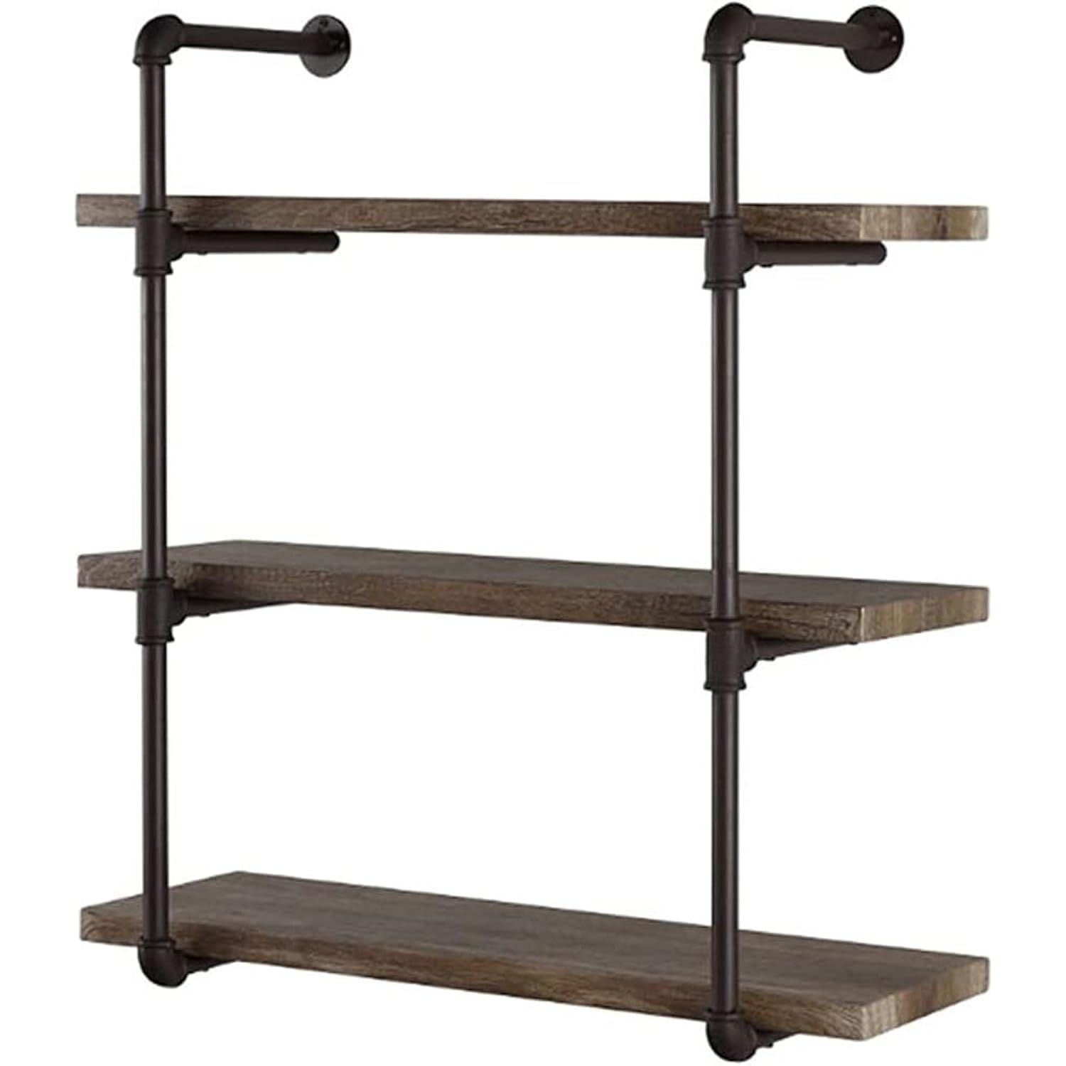 Retro Wall Shelf, 3layer Industrial Style Wallmounted Bookshelf