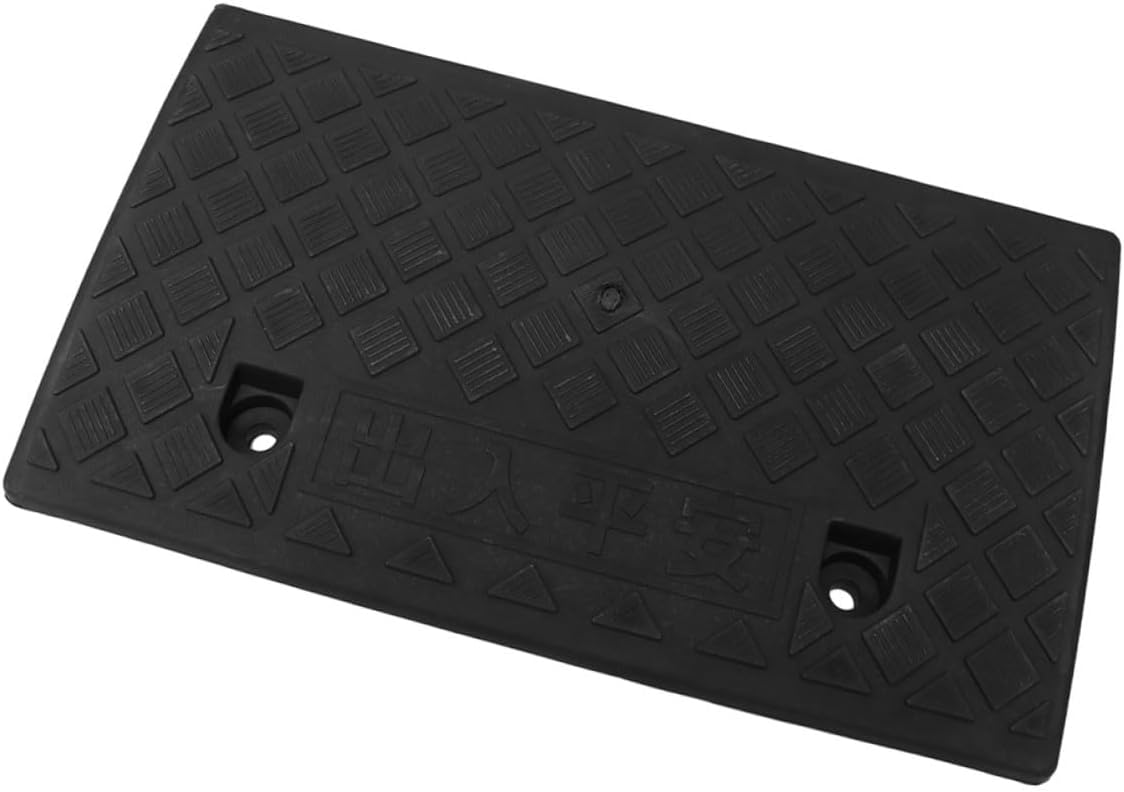 Car Threshold Ramp Rubber Triangle Ramp 50x27x9cm Black Plastic for Cars Scooters and Motorcycles