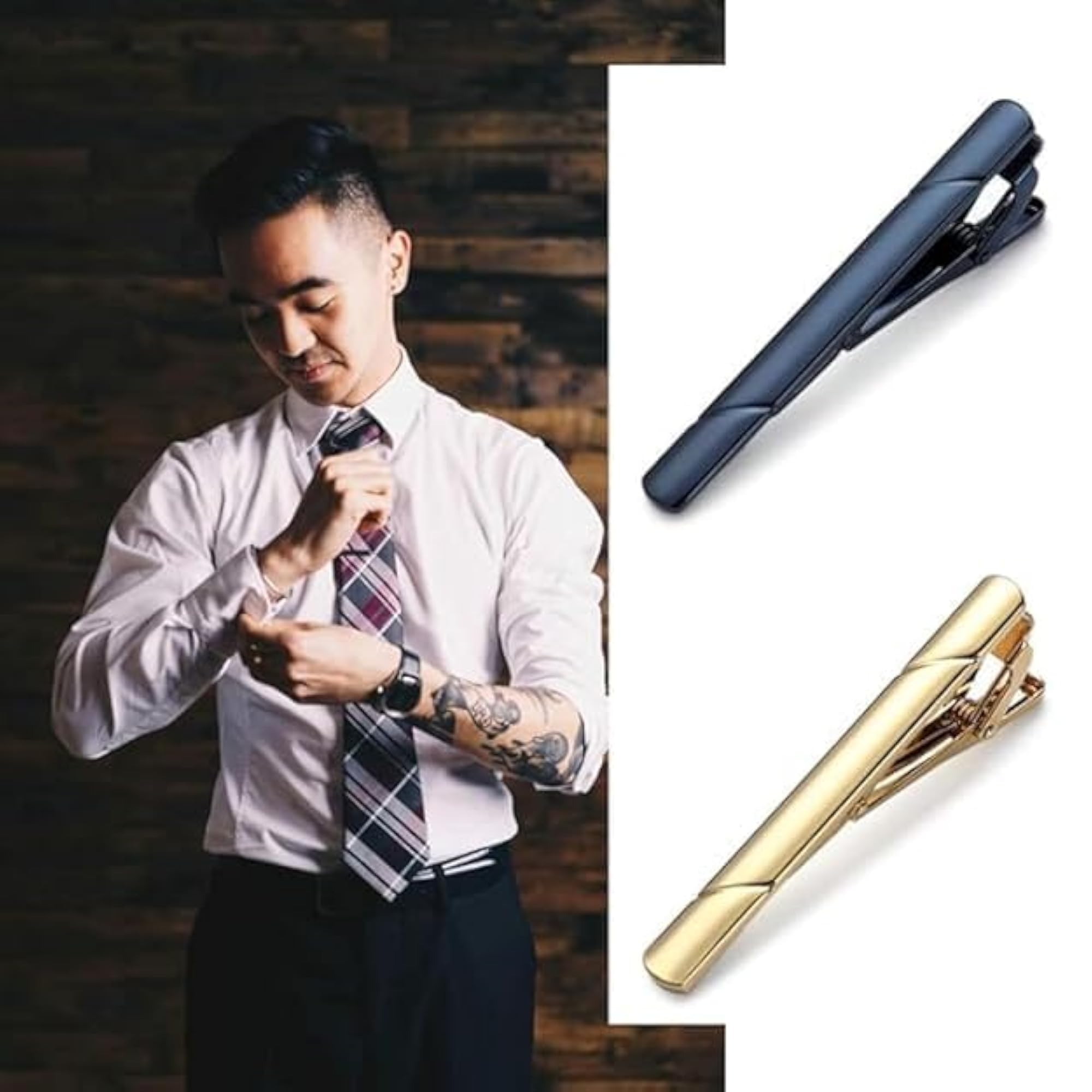4pcs Formal Men's Tie Pin Set, Elegant Gift