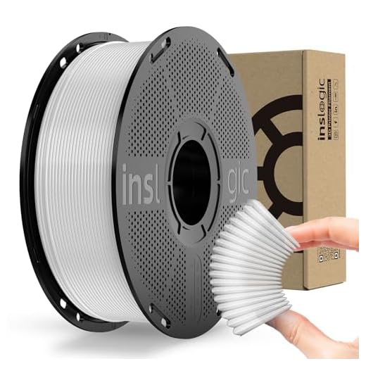 Inslogic TPU Filament 1.75mm, 95A Soft 3D Printer Filament, Flexible 3D Filament 1kg Spool (2.2 lbs), Durable & Wear-Resistant, Dimensional Accuracy +/- 0.02 mm (Transparent White)