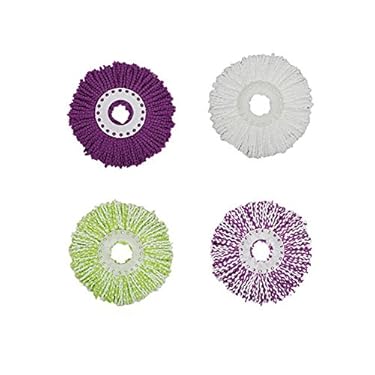 AMAZON - 4 Pack Mop Replace Head Mop Refills Compatible Spin Mop – Microfiber, Deep Cleaning, Machine Washable and Easy-to-Replace