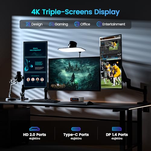 Trycoo Mini PC Gaming, Ryzen 5 5600H (Beats 5700U/7430U),AMD Micro pc Mini Desktop Computer 16GB DDR4 RAM/512GB SSD,Type-C/HDMI/DP/HD,Triple 4K Display,WiFi6/BT5.2/USB3.2 for Home Game OpenClaw AI - Image 6