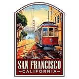 San Francisco California C Souvenir Decorative Flat Magnet 4-Inch