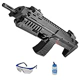 Ecommur. Well Rifle MP7A1 | Pistola eléctrica de Bolas de Airsoft 6mm + Gafas de protección + biberón 1000 0,20.