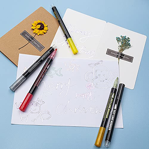 Outline Markers,12 Colors Shimmer Marker Set,Outline Metallic Markers Double Line Pens For Easter Eggs, Card Making,Crafts,Photo Album,Scrapbook #TOP4