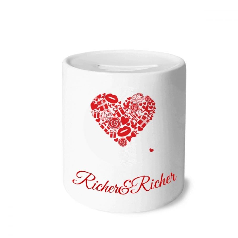 Tirelire cœur rouge Saint-Valentin pour symboliser vos projets amoureux