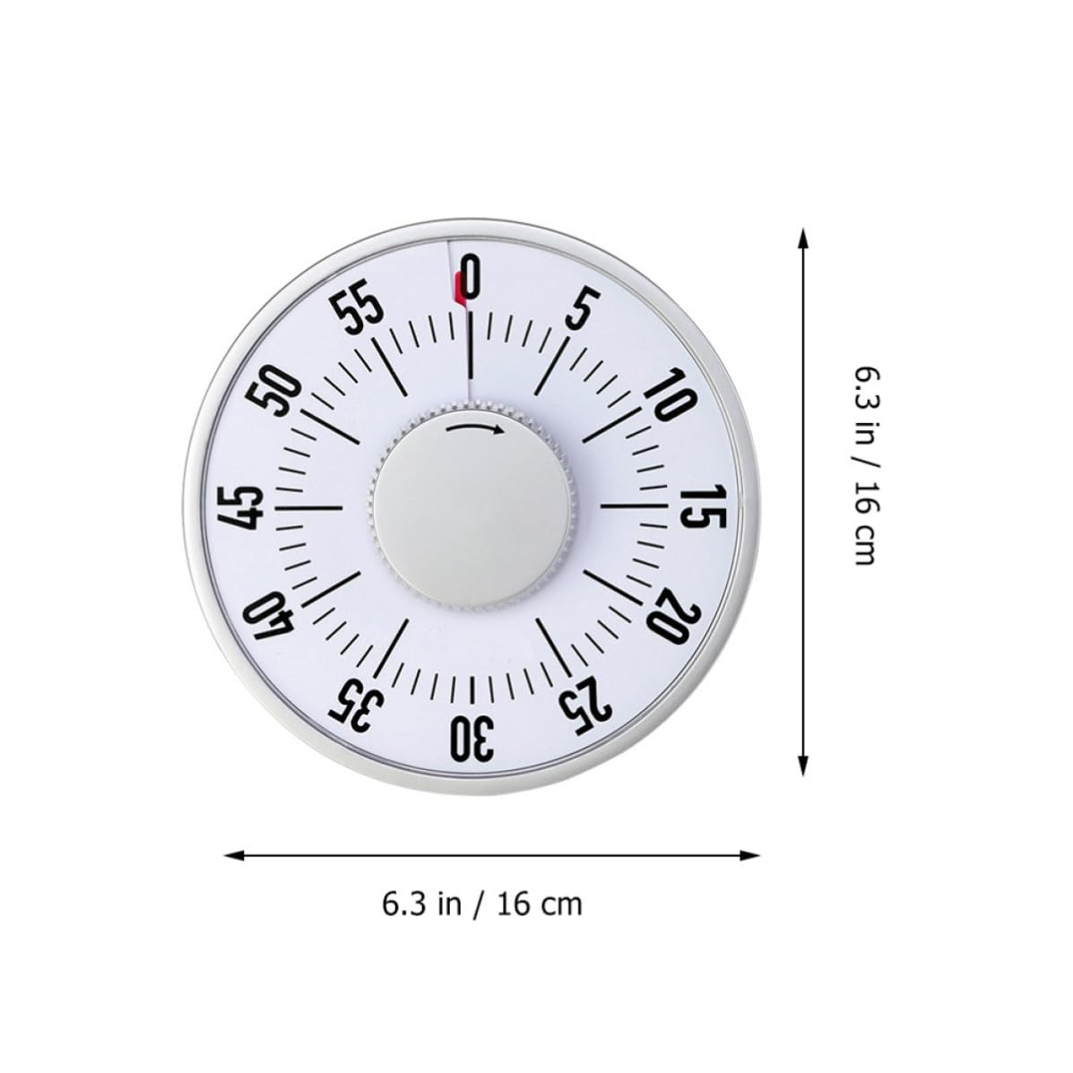Alasum Mechanischer aus ABS mit Countdown und Erinnerungsfunktion Zeitmanagement Timer Weiß zum Kochen und Lernen in Küche und Schule