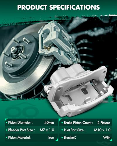 Image of SCITOO - Front Left Disc Brake Caliper Assembly with Bracket For Lexus Model - For ES300 2002-2003,For ES330 2004-2006 19-B2830
