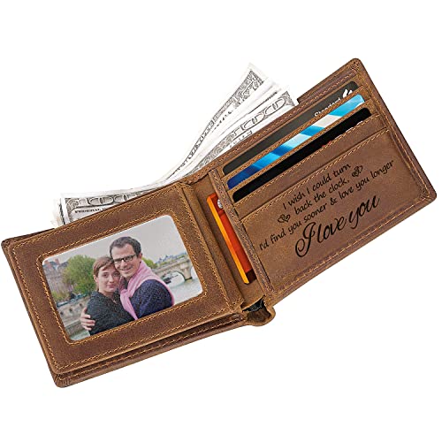 kullder Engraved Mens Wallet Leather Wallets Men Personalized Gifts for Husband from Wife Rfid Wallet for Man Anniversary Christmas Birthday gift for Him3
