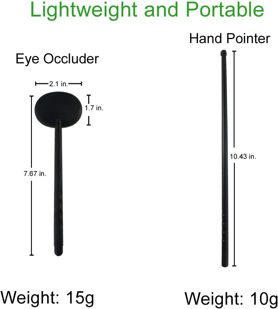 Bundle of 2pcs Snellen and Rosenbaum Pocket Eye Charts with Eye Occluder and Hand Pointer : Industrial & Scientific