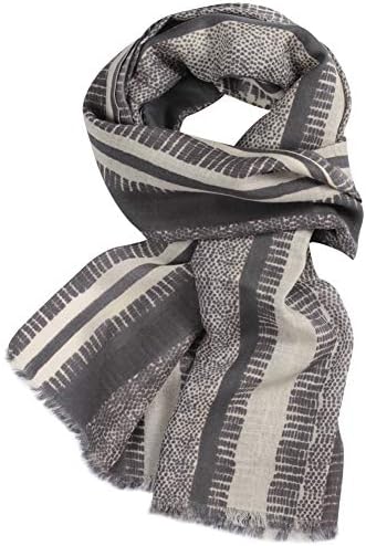 WAMSOFT Merino wool scarf Fall/Winter Scarf for Women, Unique Design Luxurious Soft Lambswool Shawl Wraps Fashion Hiking Vacation Shoulder Pashmina Shawl Scarf Gray spot