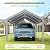 COBIZI Carport Canopy 12x20 Heavy Duty Car Tent Garage, Galvanized Frame Car Canopy Outdoor Shelter Waterproof & UV Protected with Built-in Sandbags & All-Season Tarp for Car Boat Truck, Gray