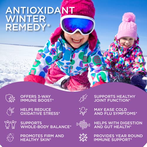 Kids Vitamins, Elderberry Gummies for Kids, Kids Zinc Supplements & Kids Vitamin C: Kids Immune Support Vitamins, Bone, Brain, Lung, Skin | Kids Elderberry Gummies Vegan, Gluten Free, Non-GMO (2) - Image 5