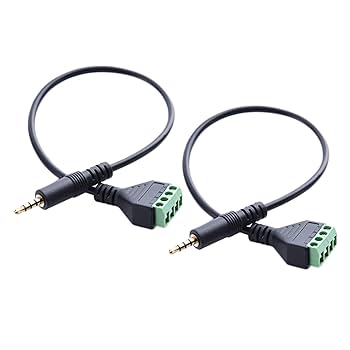Amazon.co.jp: Pmandgk 2X 3.5mmネジ留め式端子アダプター