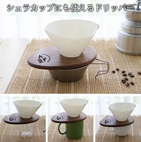 Amazon Co Jp 196 ひのきのキャンプ用品 木製 色々なカップに使える アウトドア コーヒードリッパー ウォールナット くるみ材 １杯用 日本一薄い シンプル 使いやすい 持ち運び便利 おしゃれ ホーム キッチン