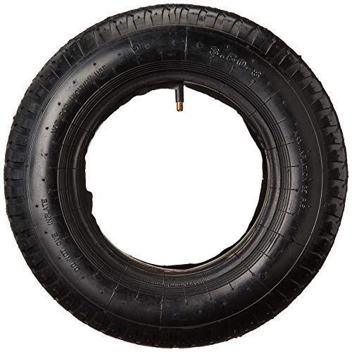 Potreba Tire and Inner Tube Set 3.50-8 for Inflatable Pneumatic Wheelbarrow Wheel 14,5 inch 8'' Rim