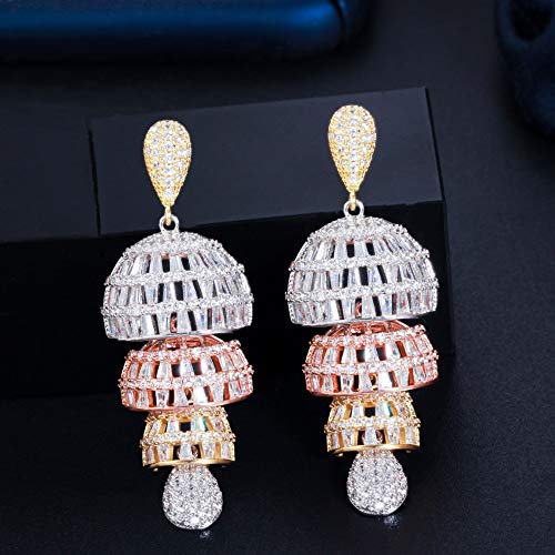 Boucles d'oreilles pendantes de mariage en oxyde de zirconium