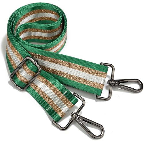 Image of LVYOUME Purse Strap Silver Hardware Wide Bag Straps Replacement Crossbody Adjustable Shoulder Strap for Purses