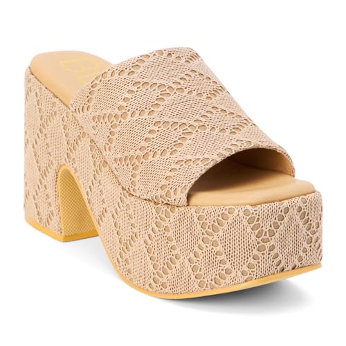Image of BEACH by Matisse Womens Como Block Platform Casual Sandals Casual High Heel 3 inch & Up