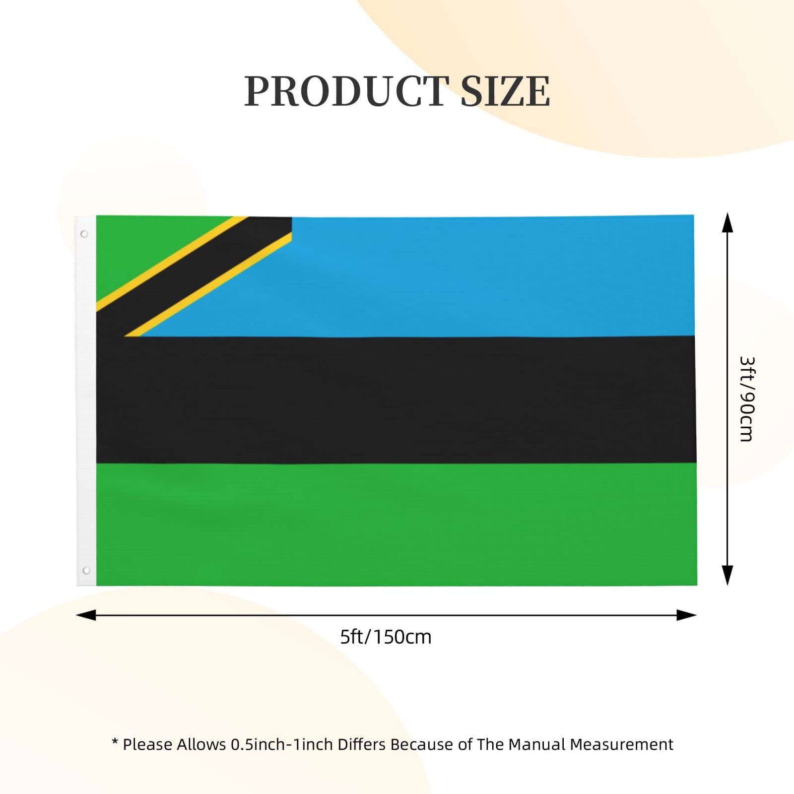 Panafrikanische Ankh-Flagge 70x100cm - Doppelseitige Gartenfahne