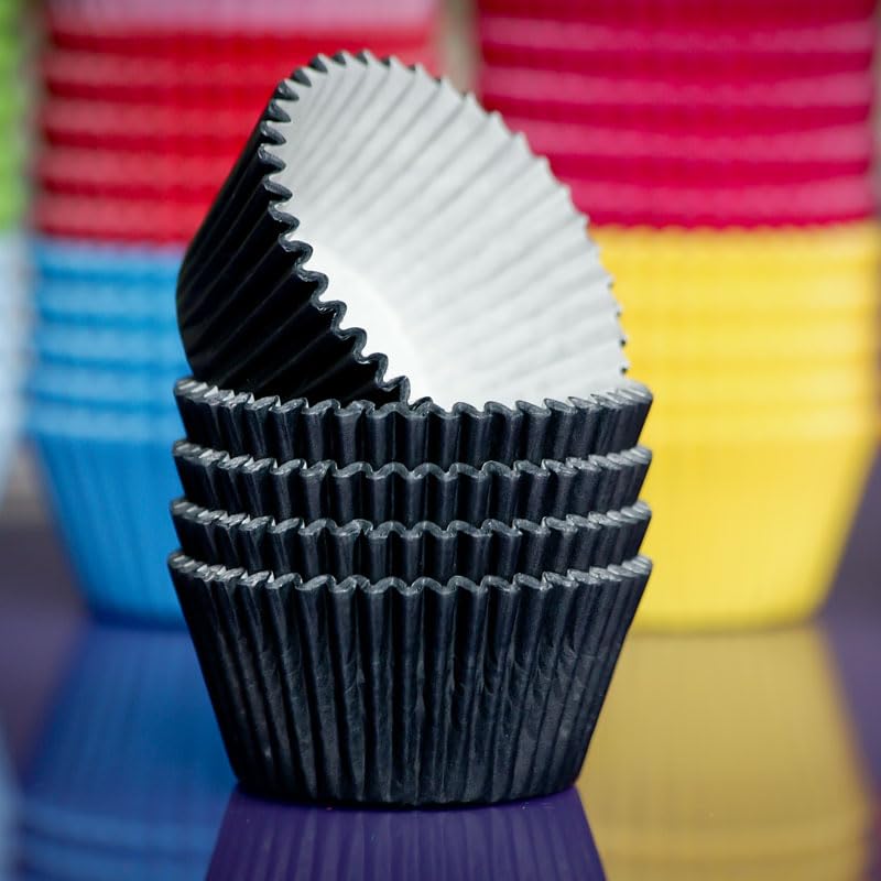 Purple Cupcakes Cupcake Cases (Qty 60) - Black