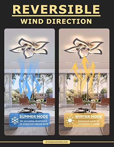 Ventilateur de plafond noir moderne avec télécommande et éclairage LED réversible pour chambre - 7