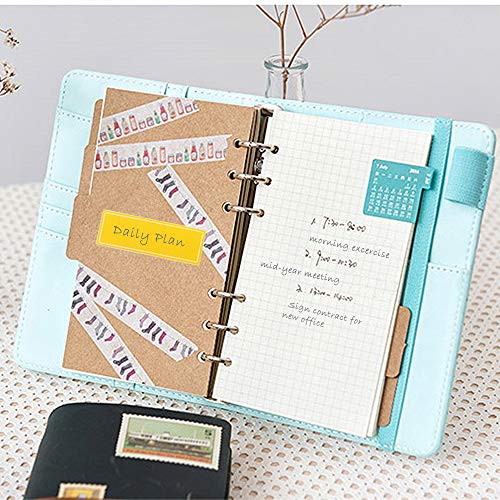 Divisor de papel de color para manualidades y carpetas A5 de 6 anillas 5