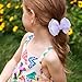 Purple Mesh Ribbon Hair Bows Clips 4