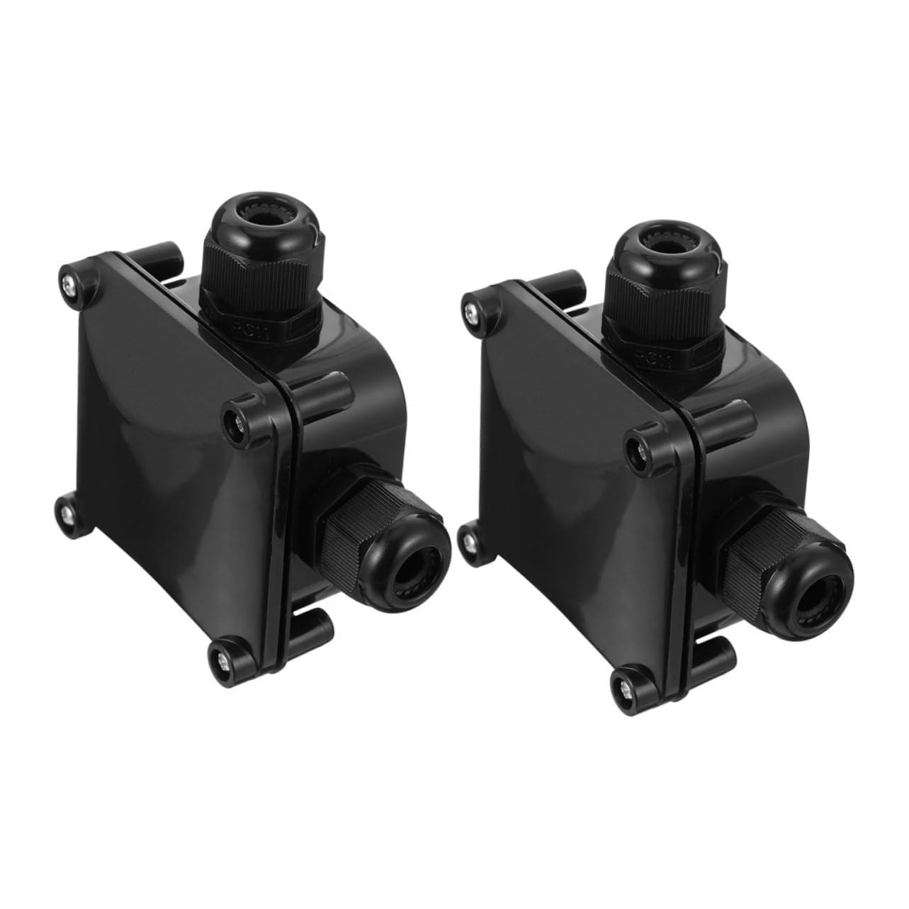 PRETYZOOM 5 Series Caja De Conexiones Impermeable Multi Exterior Accesorio Electrico Protección Unión Conector De Cable A Prueba De Agua Conector Impermeable El Plastico Negro 2 Piezas X 5