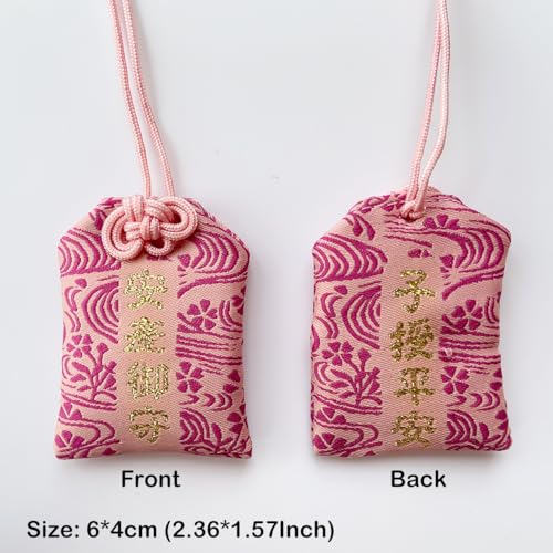 Image of Handmade Traditional Japanese Omamori Blessing Lucky Amulet for Pregnancy Safety Hanging Fortune Bag Gifts for Women Men
