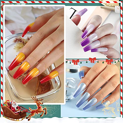 Coscelia Gel Nail Polish Kit With U V Light Starter Kit 110W Gel Manicure Kit Color Changing Gel Nail Polish Set Nail Rhinestones Professional Gel Nail Kit Valentines Day Gifts For Women #TOP1