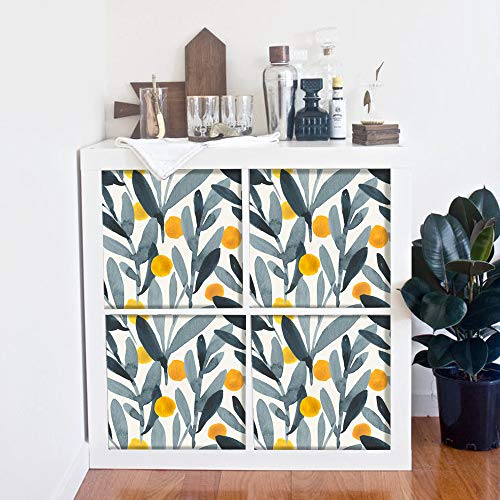 Alwayspon   Juego de 4 pegatinas para muebles IKEA KE Expedit Kallax para estantería, biblioteca, cómoda, pegatinas para decoración de muebles, pegatinas para despegar y pegar por sí mismos, 33 x 33