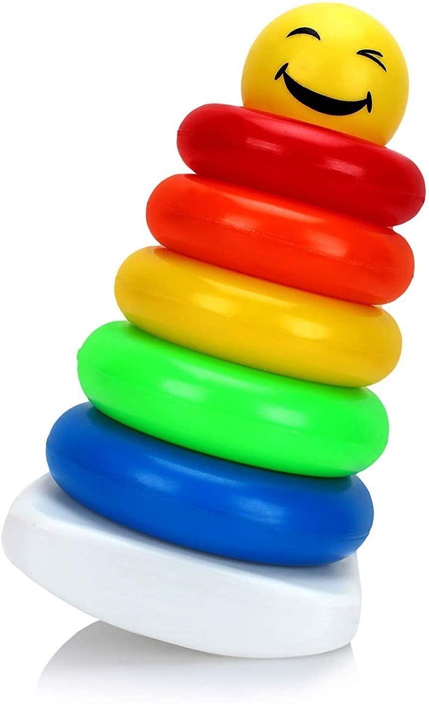 H&H Creation Junior Smiley Stacking Multicolour 5 Rings for Toddlers