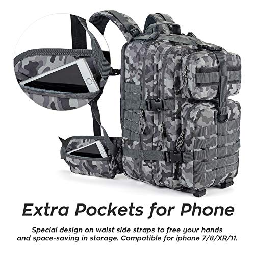 Gelindo Military Tactical Backpack, Army Molle Bag, Assault Backpacks, Small Rucksack for Hunting, Camping, Trekking, School, 35L