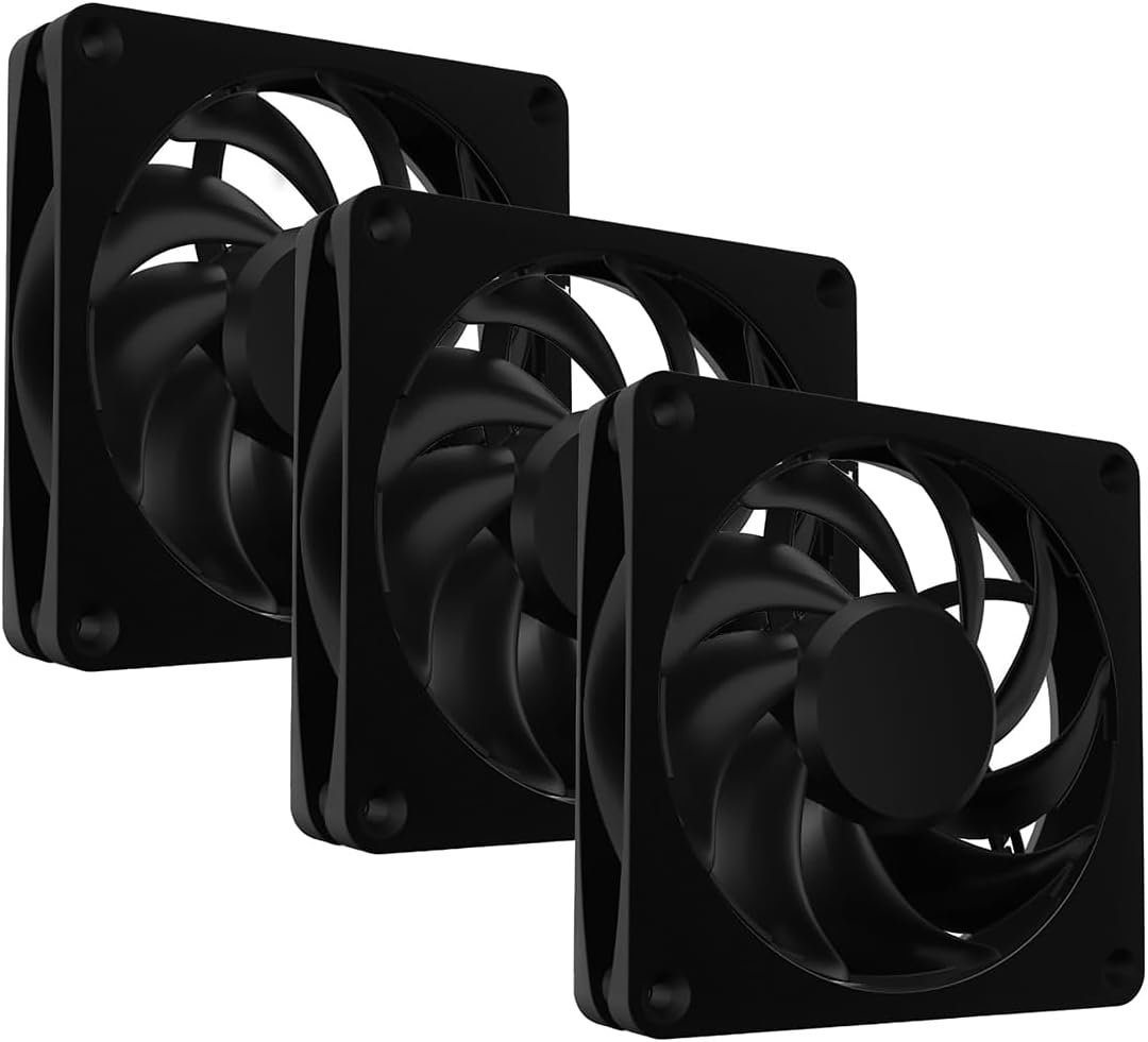 Alphacool Apex Stealth Metal Power Fan, 3000 RPM, Matte Black, 3-Pack