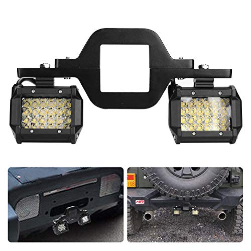 ACT Sport 3” Tow Hitch Mounting Bracket Universal Tube Clamps Trailer Mount Kit for LED Backup Reverse Lights Rear Search Lighting Off Road Lights LED Work Lamps for Trailer Truck SUV RV