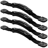 DBAILY 4 PCS Kajak Tragegriff Kajakgriffen Kanu Tragegriff Kit mit Rutschfesten Nuten Bootsgriff Ersatzzubehör Werkzeug für Koffer Gepäck Motorboote Surfbrett(Schwarzer)