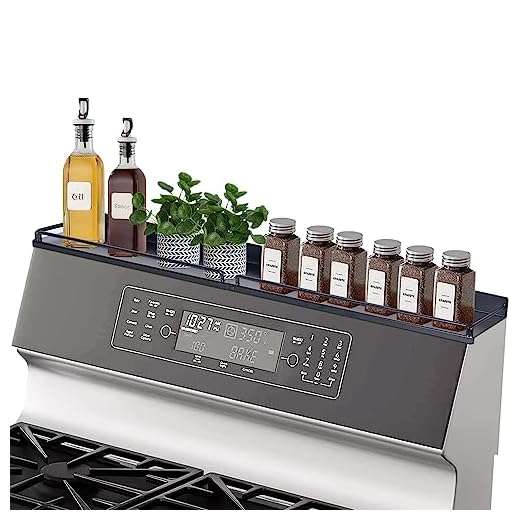 MouJeHom 30''Stove Top Shelf for Kitchen Stove，Flat Top Stove with Stainless Steel built-in Rubber Anti-Skid Pad Seasoning Rack, Kitchen Sorting Rack