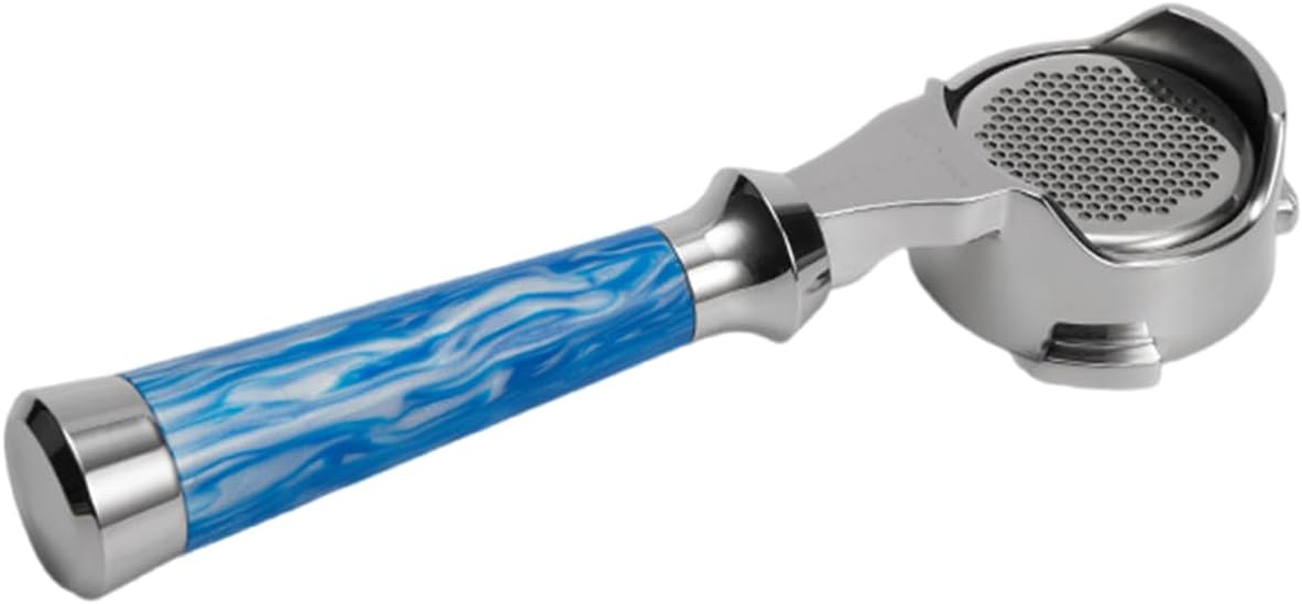 Stainless Steel Espresso Portafilter with Wood Handle Bottomless Coffee Machine Filter Basket Shop Equipment Ergonomic Handle