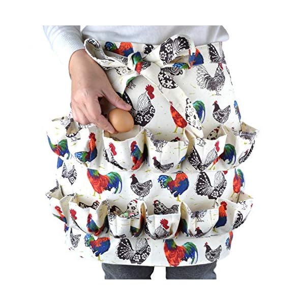 Eggs Collecting Gathering Holding Apron for Chicken Hense Duck Goose Eggs Housewife Farmhouse Kitchen Home Workwear (Adult-Unisex)