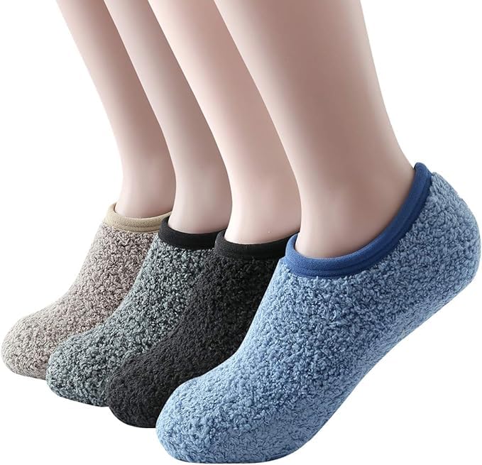 Women’s Coral Velvet Padded Floor Shocks – Non-Slip & Super Warm Winter Shocks, Non Slip Warm Shocks | Winter Home Socks | Cozy Shocks for Women | Anti Skid Floor Shocks JCS-10 (1 Pair - Multicolor)-image-25