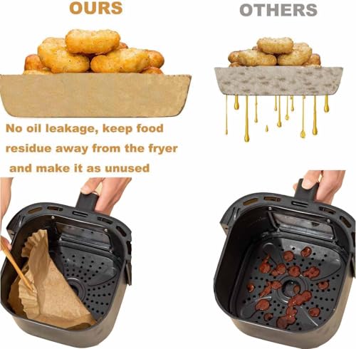 Air Fryer Liners,100PCS Disposable Paper Liners, Airfryer Accessories Compatible with Ninja Air Fryer Dual,AF400UK,AF300UK, Salter, Tower Other Dual Airfryer - Image 4