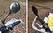 Ampper Motorcycle Side Mirrors, HD Glass Wide Angle Rear View Mirrors For Motorcycle, Motorbike, Universal (Round Black)